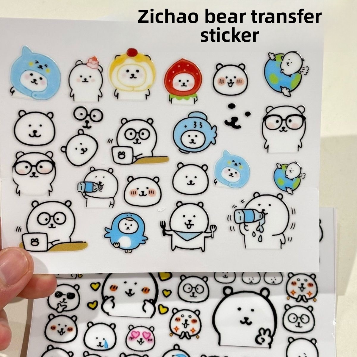 Art Craft Market - Adesivos de Transferência de Urso Kawaii