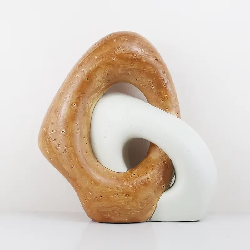 Art Craft Hotel - Nova Escultura de Resina Bege Luxuosa
