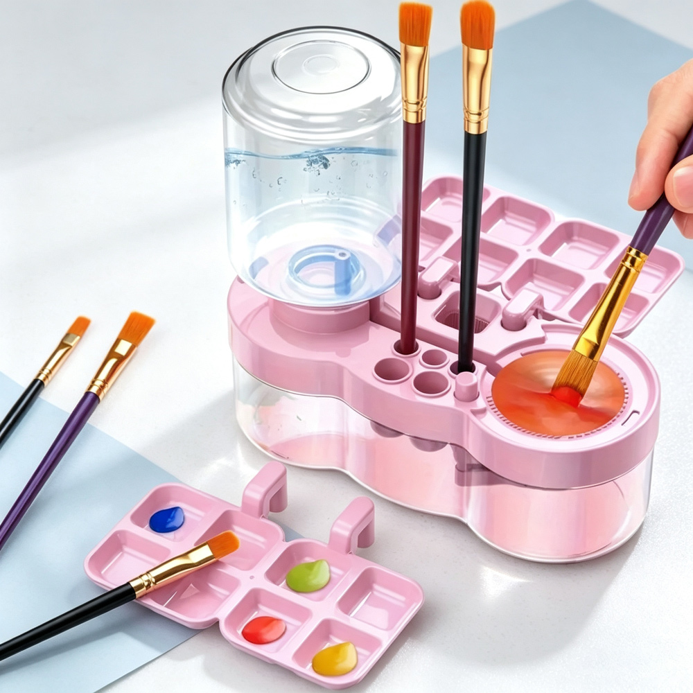 Art And Craft With Paint - Lavador de Pincéis Multifuncional Portátil para