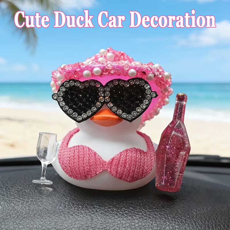 Art Craft Glasses - Pato Preto Pequeno, Elegante e Brilhante,