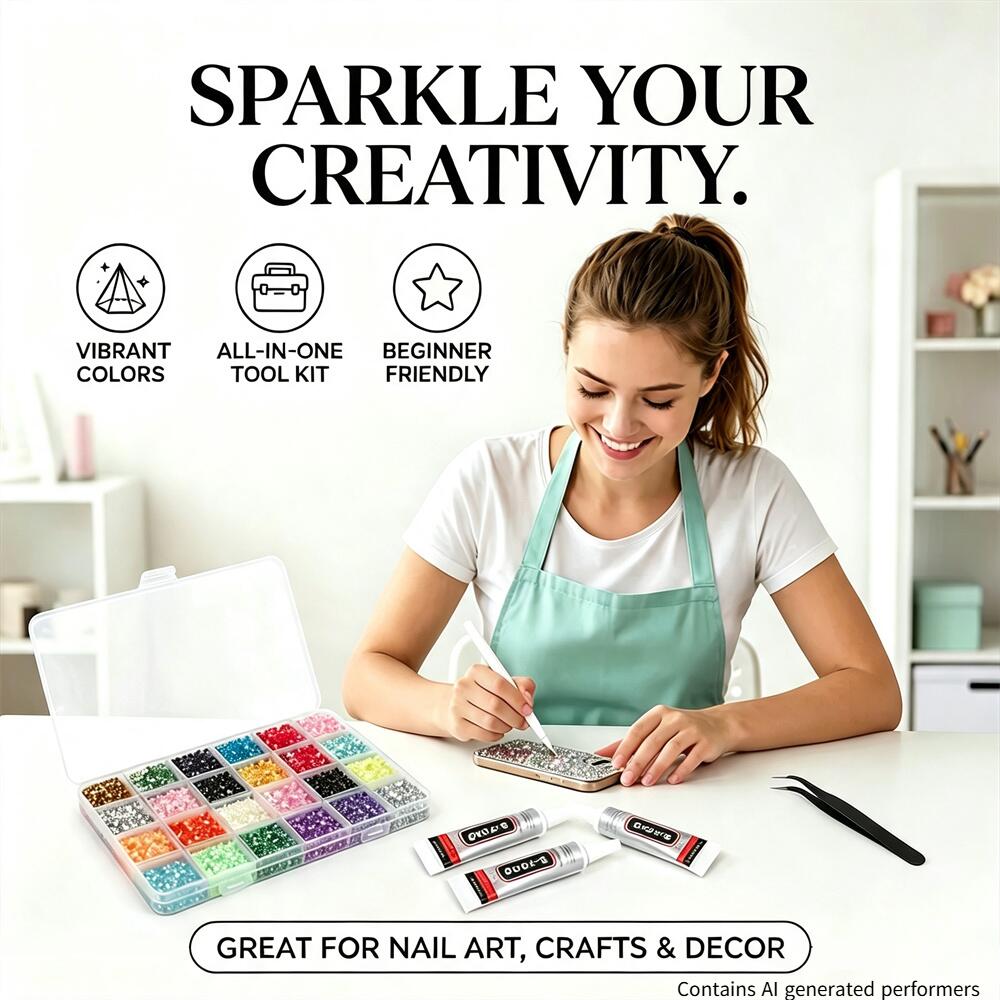 Art Craft Glue - Kit de Strass de Resina Multicolorido