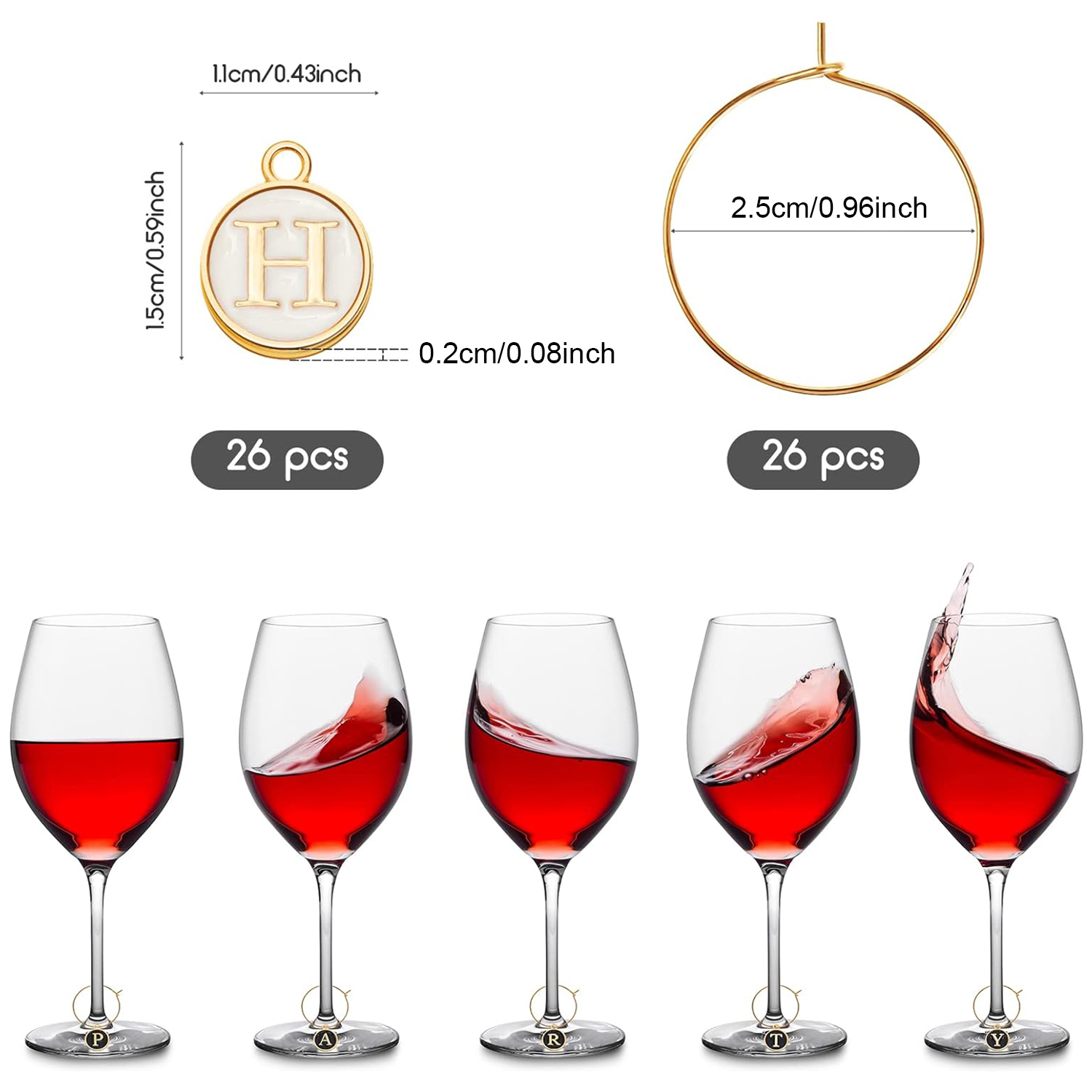26 peças amuletos de vinho par - Art Craft Glasses avaliação e preço