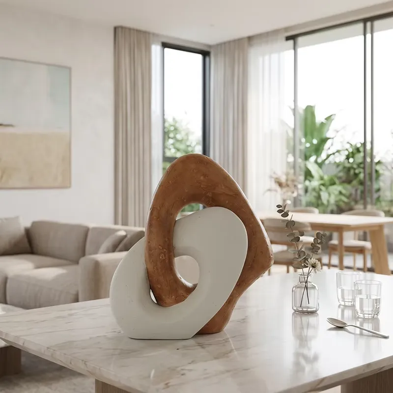 Nova Escultura de Resina Bege  - Art Craft Hotel avaliação e preço