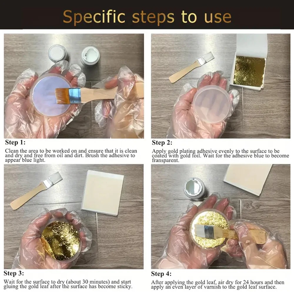 Kit adesivo dourado de folha d - Art Craft Glue avaliação e preço