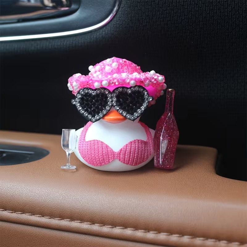 Pato Preto Pequeno, Elegante e - Art Craft Glasses avaliação e preço