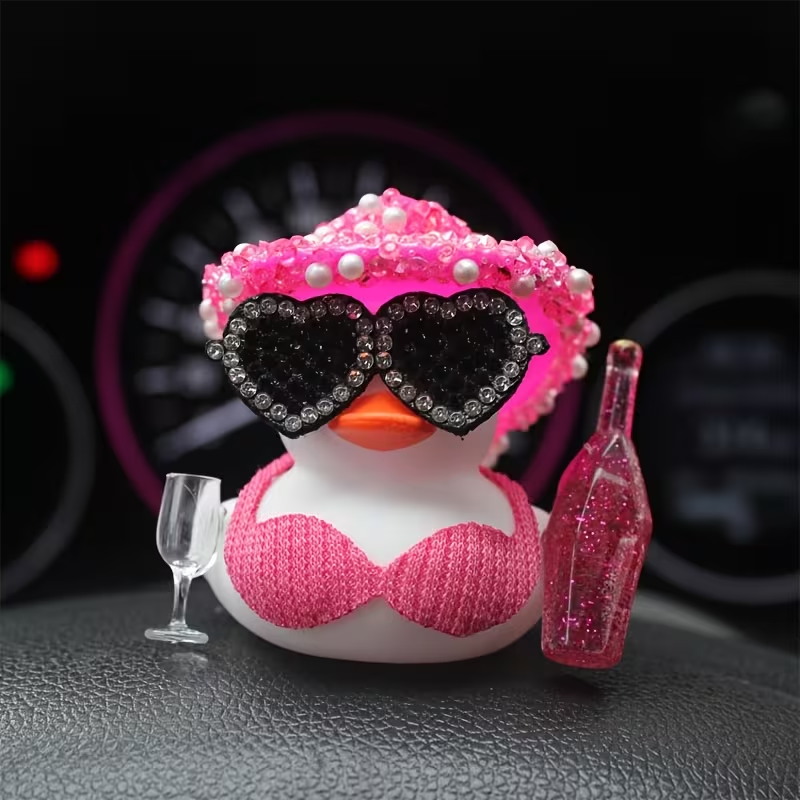 Pato Preto Pequeno, Elegante e - Art Craft Glasses avaliação e preço
