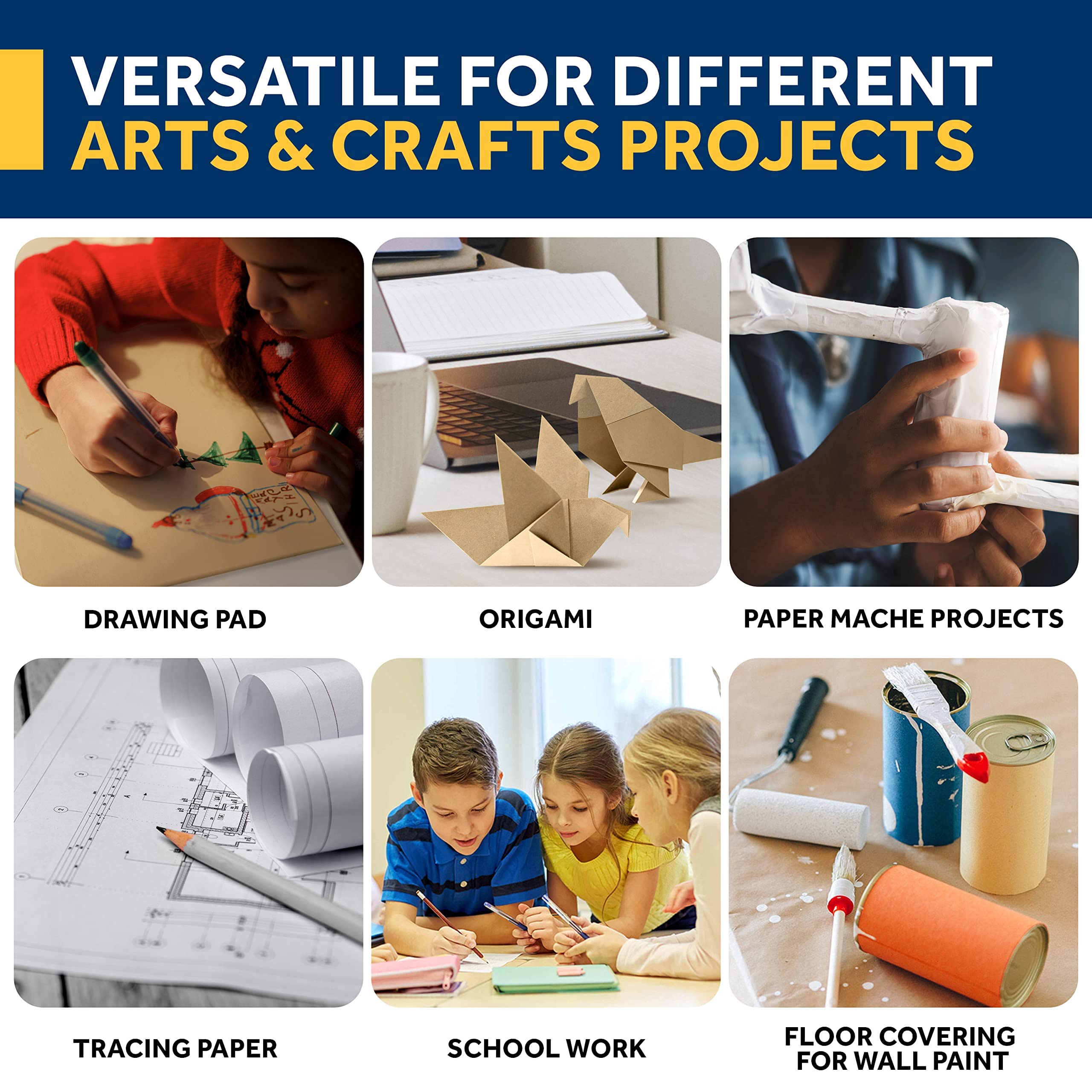 Papel kraft marrom ideal para  - Art And Craft Recycle avaliação e preço