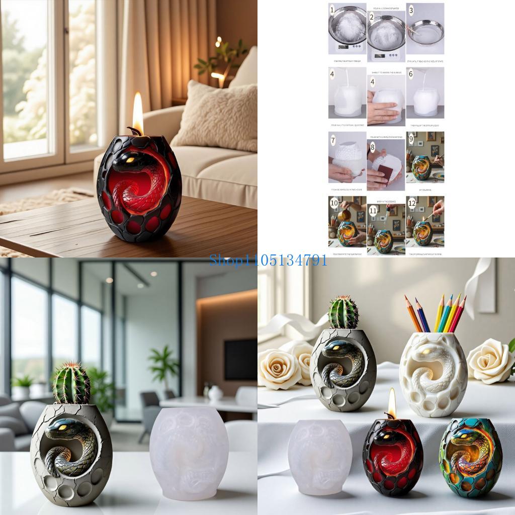 98 Creative Snake Pattern Sili - Art Craft Gift Ideas avaliação e preço